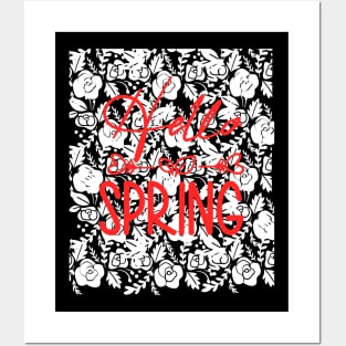 Hello Spring Flower Posters and Art